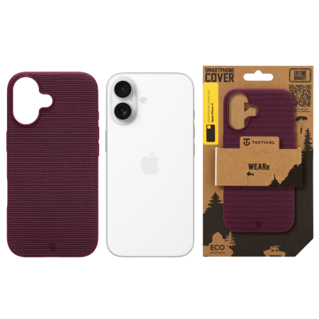 Husa pentru iPhone 17 Tactical MagForce WEARe Burgundy [5]