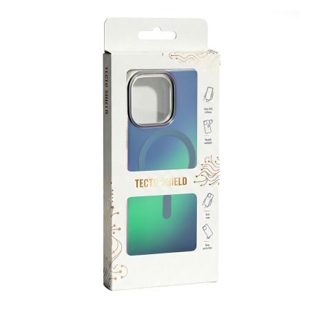 Husa pentru iPhone 17 Pro Max/ 18 Pro Max, Tecto Shield Aurora Boreala, Blue [5]