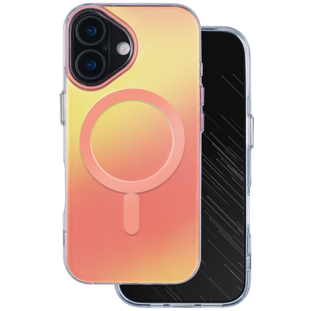 IPHONE 17 - Husa pentru iPhone 17, Tecto Shield Aurora Boreala, Orange Pink