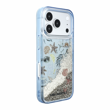 Husa pentru iPhone 18 Pro Max/ 17 Pro Max Karl Lagerfeld Liquid Glitter Beach Blue [2]