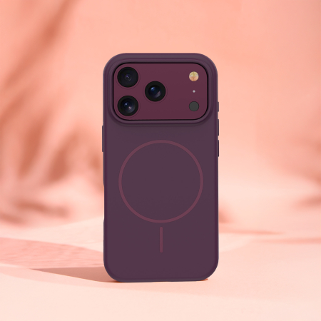 Husa pentru iPhone 18 Pro/ 17 Pro, Silicone Thin Mag Burgundy [2]