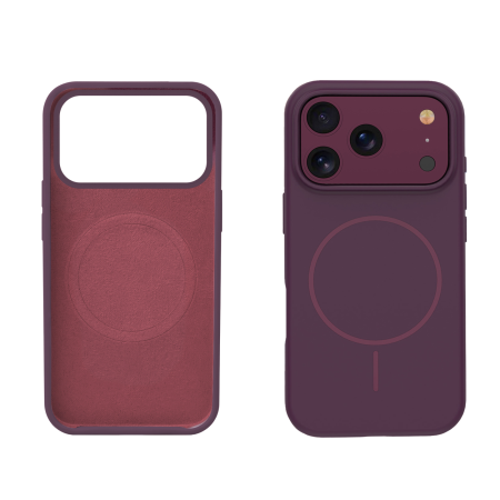 Husa pentru iPhone 18 Pro/ 17 Pro, Silicone Thin Mag Burgundy [1]