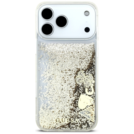 Husa pentru iPhone 18 Pro Max/ 17 Pro Max Guess - Liquid Glitter Charms Gold [1]