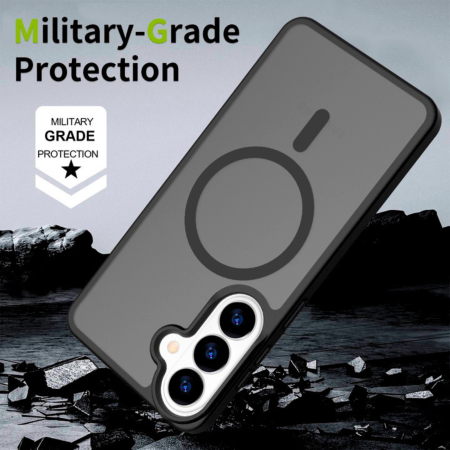 Husa pentru Samsung Galaxy S26 Plus, MagSafe, Drop Resistant Shockproof, Matte Skin Black [2]