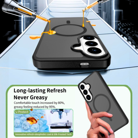 Husa pentru Samsung Galaxy S26 Plus, MagSafe, Drop Resistant Shockproof, Matte Skin Black [1]