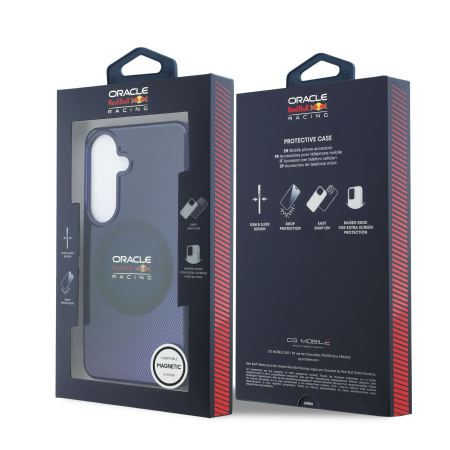 Husa pentru Samsung Galaxy S26, Red Bull PC Double Layer Blended Lines Magnetic, Navy Blue [3]