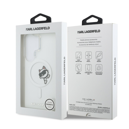 Husa pentru Samsung Galaxy S26 Ultra, Karl Lagerfeld IML Choupette Peekaboo Logo Magnetic, Transparent [2]