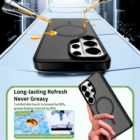 Husa pentru Samsung Galaxy S26 Ultra, MagSafe, Drop Resistant Shockproof, Matte Skin Black [1]