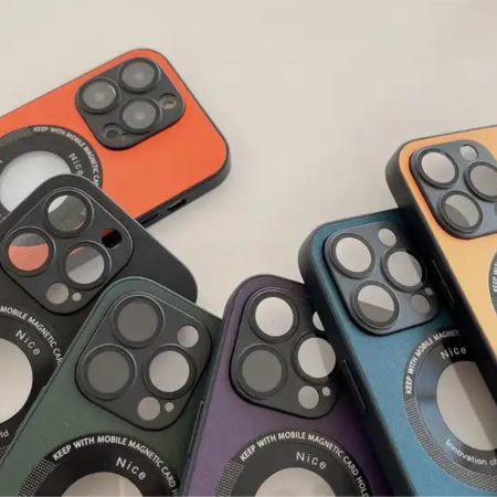 Husa Premium MagSafe Leather pentru iPhone 13, Deep Purple [4]