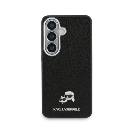 Husa Samsung Galaxy S26, Karl Lagerfeld Grained PU Leather K&CH Heads Magnetic, Black [1]