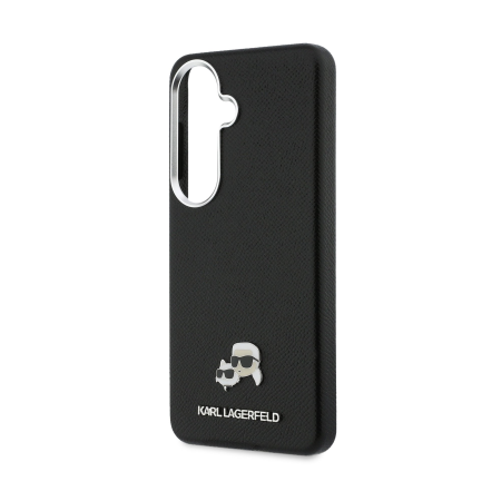 Husa Samsung Galaxy S26, Karl Lagerfeld Grained PU Leather K&CH Heads Magnetic, Black [4]