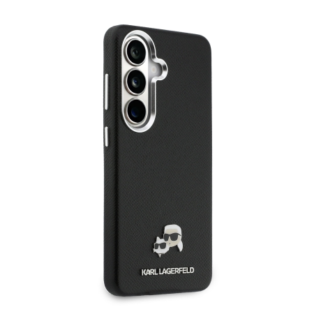 Husa Samsung Galaxy S26, Karl Lagerfeld Grained PU Leather K&CH Heads Magnetic, Black [3]