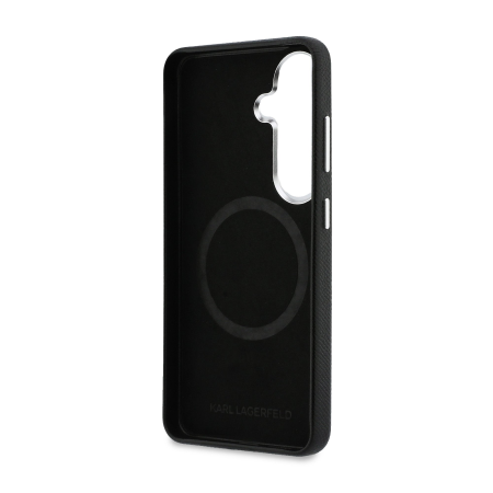 Husa Samsung Galaxy S26, Karl Lagerfeld Grained PU Leather K&CH Heads Magnetic, Black [5]