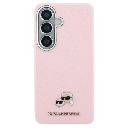 Husa Samsung Galaxy S26, Karl Lagerfeld Grained PU Leather K&CH Heads Magnetic, Pink [1]