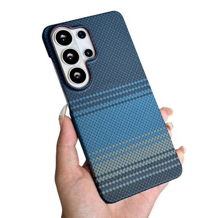 Husa Samsung Galaxy S26 Ultra, Kevlar Aramid Fiber with MagSafe, Blue Moonrise [3]