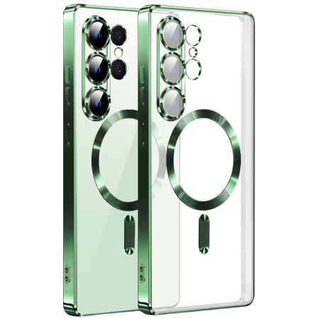 SAMSUNG GALAXY S26 PLUS - Husa Samsung Galaxy S26 Plus, Luxury MagSafe cu Protectie Lentile Camera si Anti-Shock, Green