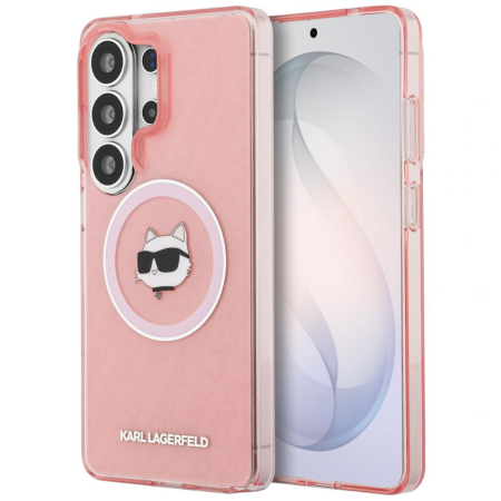 SAMSUNG GALAXY S26 ULTRA - Husa Samsung Galaxy S26 Ultra, IML Choupette Head on KL Repeated Logo MagSafe, Pink