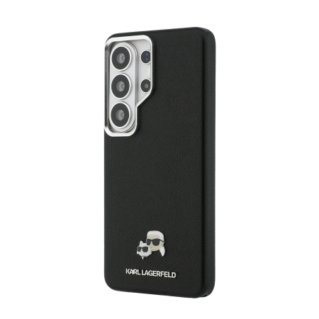 Husa Samsung Galaxy S26 Ultra, Karl Lagerfeld Grained PU Leather K&CH Heads Magnetic, Black [2]