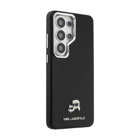 Husa Samsung Galaxy S26 Ultra, Karl Lagerfeld Grained PU Leather K&CH Heads Magnetic, Black [3]