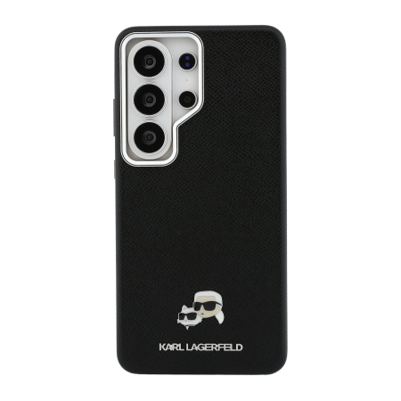 Husa Samsung Galaxy S26 Ultra, Karl Lagerfeld Grained PU Leather K&CH Heads Magnetic, Black [1]
