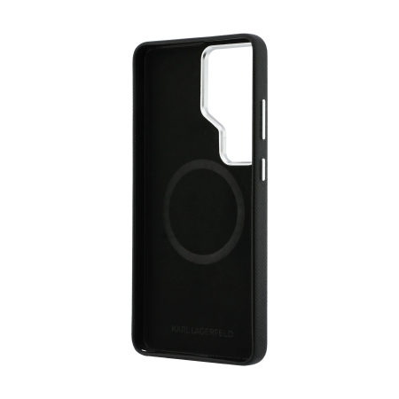 Husa Samsung Galaxy S26 Ultra, Karl Lagerfeld Grained PU Leather K&CH Heads Magnetic, Black [5]