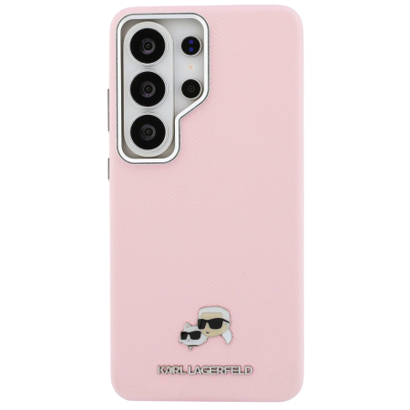 Husa Samsung Galaxy S26 Ultra, Karl Lagerfeld Grained PU Leather K&CH Heads Magnetic, Pink [1]