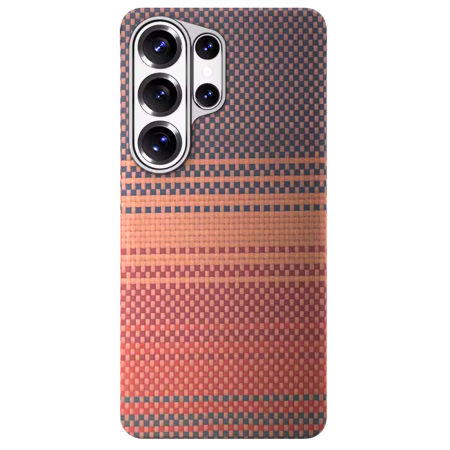 SAMSUNG GALAXY S26 ULTRA - Husa Samsung Galaxy S26 Ultra, Kevlar Aramid Fiber with MagSafe, Orange Sunset