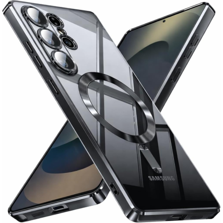 SAMSUNG GALAXY S26 ULTRA - Husa Samsung Galaxy S26 Ultra, Luxury MagSafe cu Protectie Lentile Camera si Anti-Shock, Black