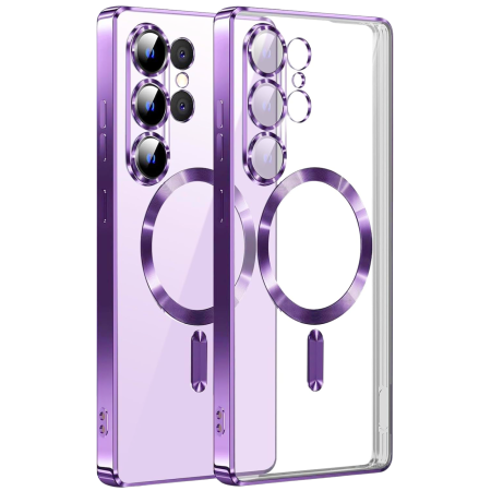 SAMSUNG GALAXY S26 ULTRA - Husa Samsung Galaxy S26 Ultra, Luxury MagSafe cu Protectie Lentile Camera si Anti-Shock, Deep Purple