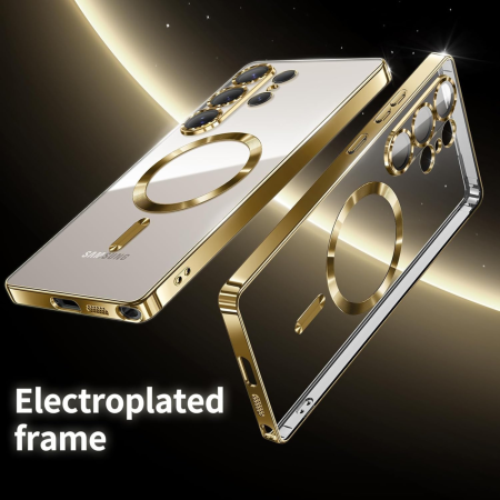 Husa Samsung Galaxy S26 Ultra, Luxury MagSafe cu Protectie Lentile Camera si Anti-Shock, Gold [4]