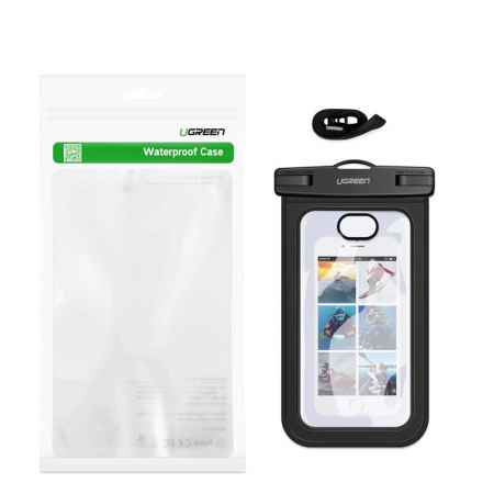 Husa Subacvatica pentru Telefoane 6.5", Waterproof, Black [10]