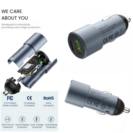 Incarcator Auto Power-momax 38W PD 3.0 Dual-Port [2]