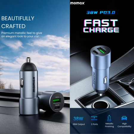 Incarcator Auto Power-momax 38W PD 3.0 Dual-Port [3]