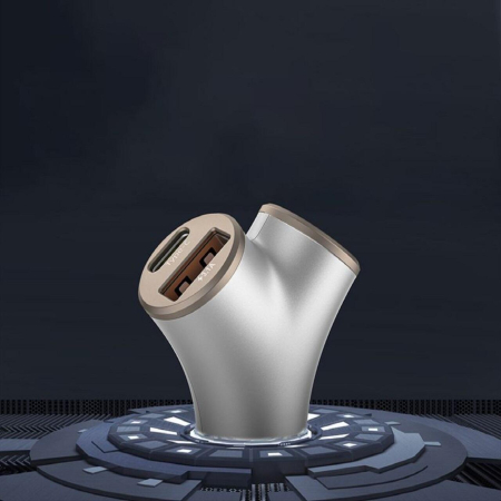 Incarcator Auto Smart Series 2 x USB-A + 2 x Type-C, Fast Charger 48W QC3.0 [1]