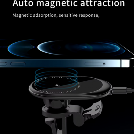 Incarcator si Suport Auto MagSafe Wireless, MIUSB Black [6]