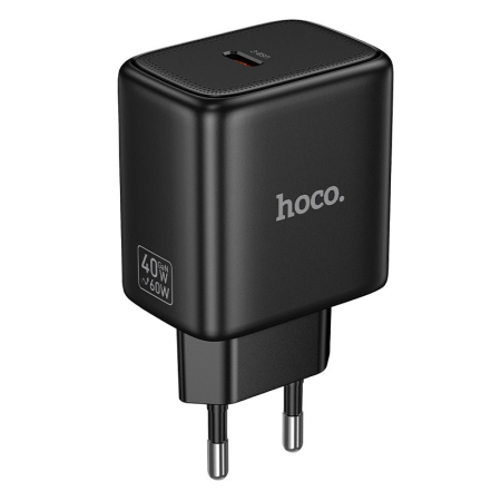 INCARCATOARE PRIZA - Incarcator Telefon GaN Hoco USB C PD AVS 40W max 60W N83 black