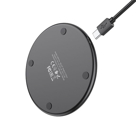 Incarcator Wireless Hoco 2A 15W with light CW6 PRO black [3]