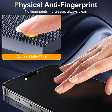 Kit Folie ATB HD Mata Anti-Amprente, KingKong - EasyApp pentru iPhone 13/ 13 Pro/ 16/ 16E [6]