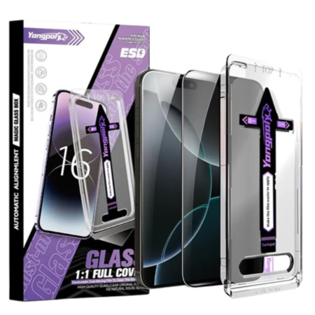 IPHONE 16 PRO - Kit Folie HD Auto Aliniere si Auto Curatare pentru iPhone 16 Pro