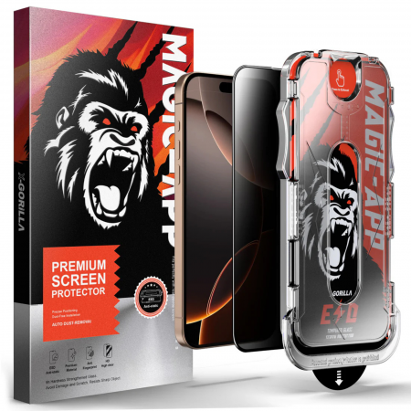 IPHONE 15 PRO MAX - Kit Folie Privacy, X- Gorilla Glass Magic-App pentru iPhone 15 Pro Max