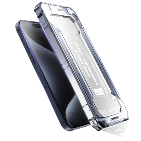 Kit Folie Sticla HD, Ultra Premium Titan Dust Removal Easy App pentru iPhone 14 Pro Max [4]