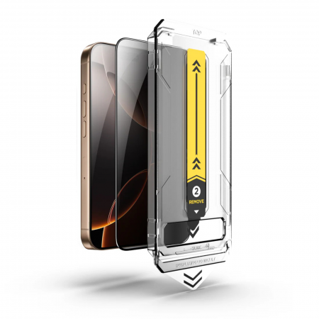 Kit Folie Sticla Privacy, New Dust Removal Easy App pentru iPhone 15 Pro Max [1]