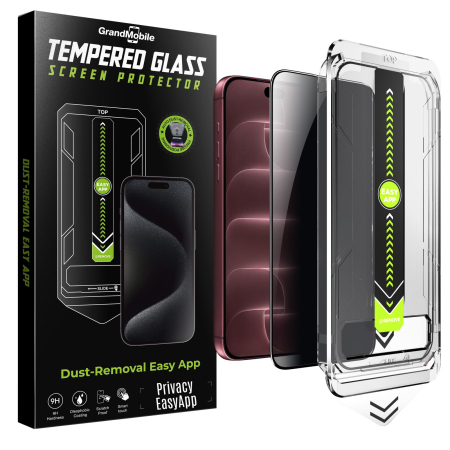 IPHONE 18 PRO MAX - Kit Folie Sticla Privacy, Titan Dust Removal Easy App pentru iPhone 18 Pro Max
