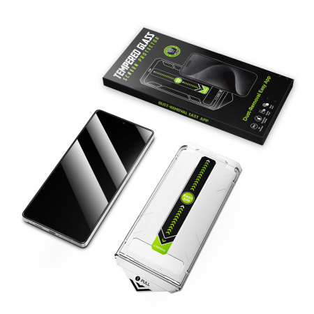 Kit Folie Sticla Privacy, Titan Dust Removal Easy App pentru Samsung Galaxy S26 [4]