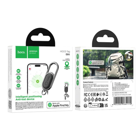 Localizator tip Breloc compatibil cu Apple Find My Hoco E91J negru [7]