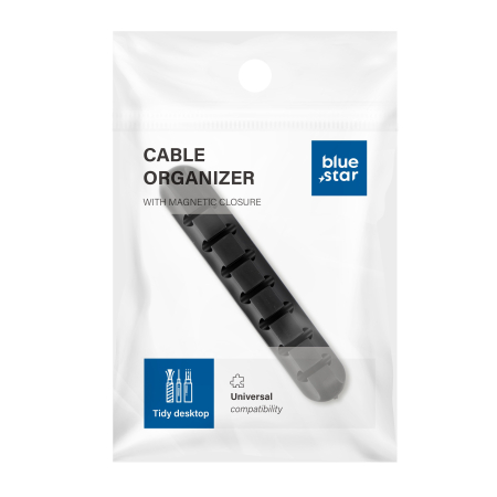 Organizator Cabluri Blue Star PJ-OCZ8 pentru 7 porturi - black [4]