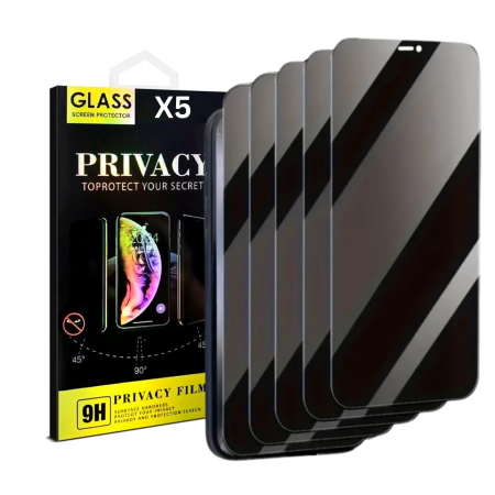 IPHONE 15 PRO - Pachet X5, Folie Privacy pentru iPhone 15 Pro
