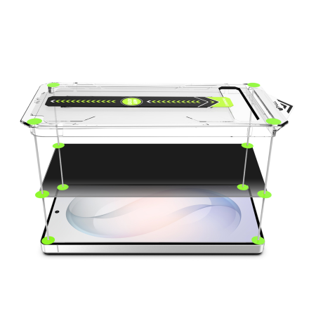 Pachet X2 Folii Sticla Privacy Titan si 1 Kit de instalare Dust Removal Easy App pentru Samsung Galaxy S26 Plus [4]