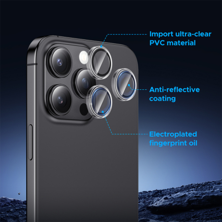 Protectie Camera ATB Gorilla Glass, iPhone 17 Pro/ 17 Pro Max, Transparent Eagle Eye [5]