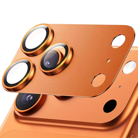 IPHONE 17 PRO MAX - Protectie Camera ATB, Zinc Armor pentru iPhone 17 Pro Max, Orange